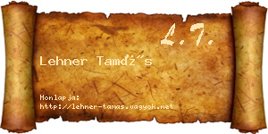 Lehner Tamás névjegykártya